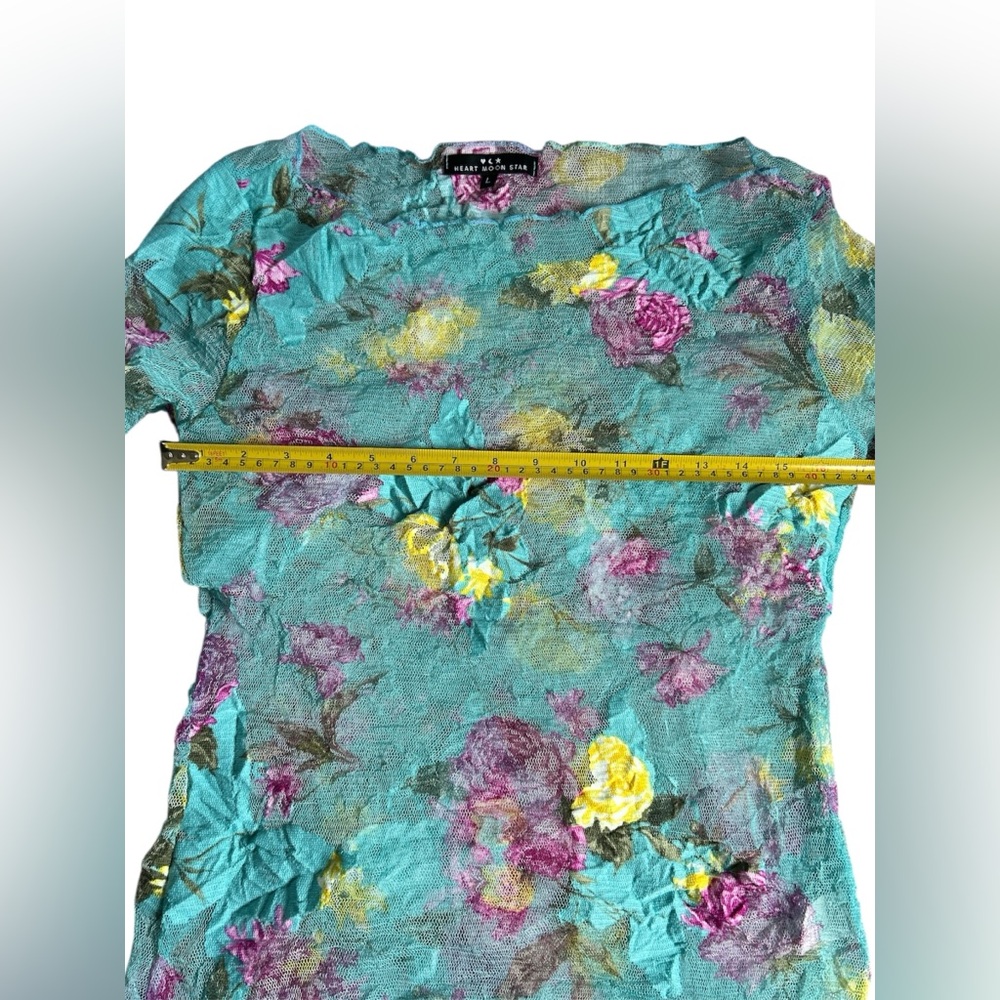 Heart Moon Star Mesh Top in Pink and Blue - Picture 7 of 10